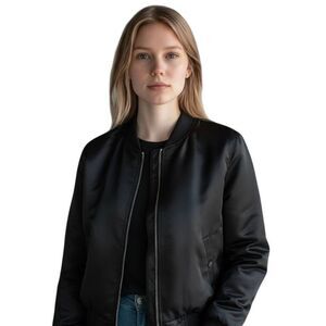 SAN JOY BLACK & WHITE BOMBER SZ.M EUC.